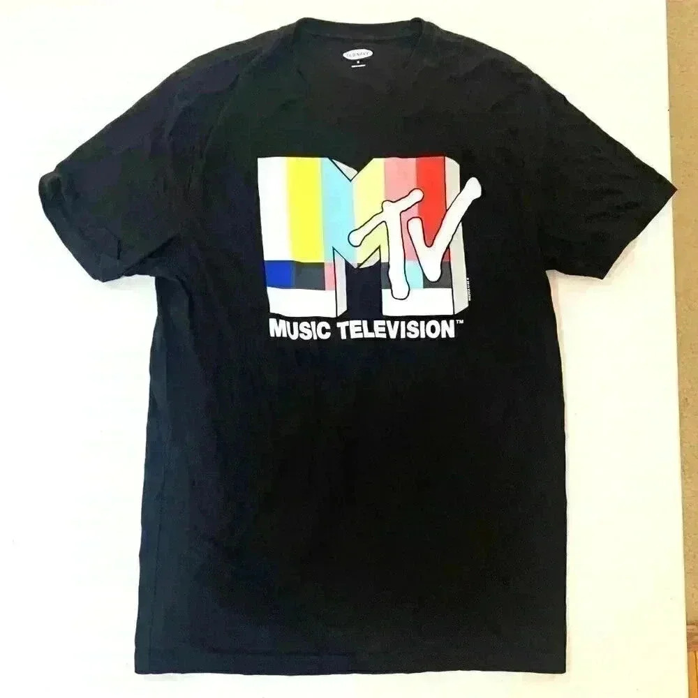 Old Navy Womens Black MTV T-Shirt Size M